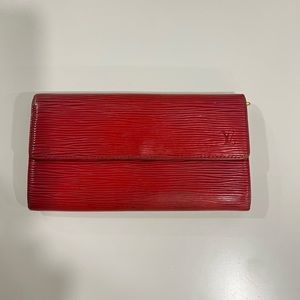 Authentic Vintage Louis Vuitton Long Bifold Epi Leather Wallet
